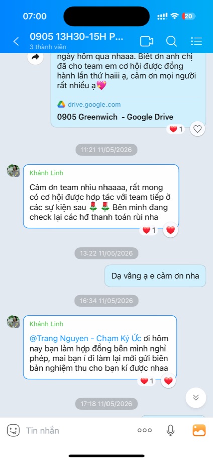 Tin nhắn khách