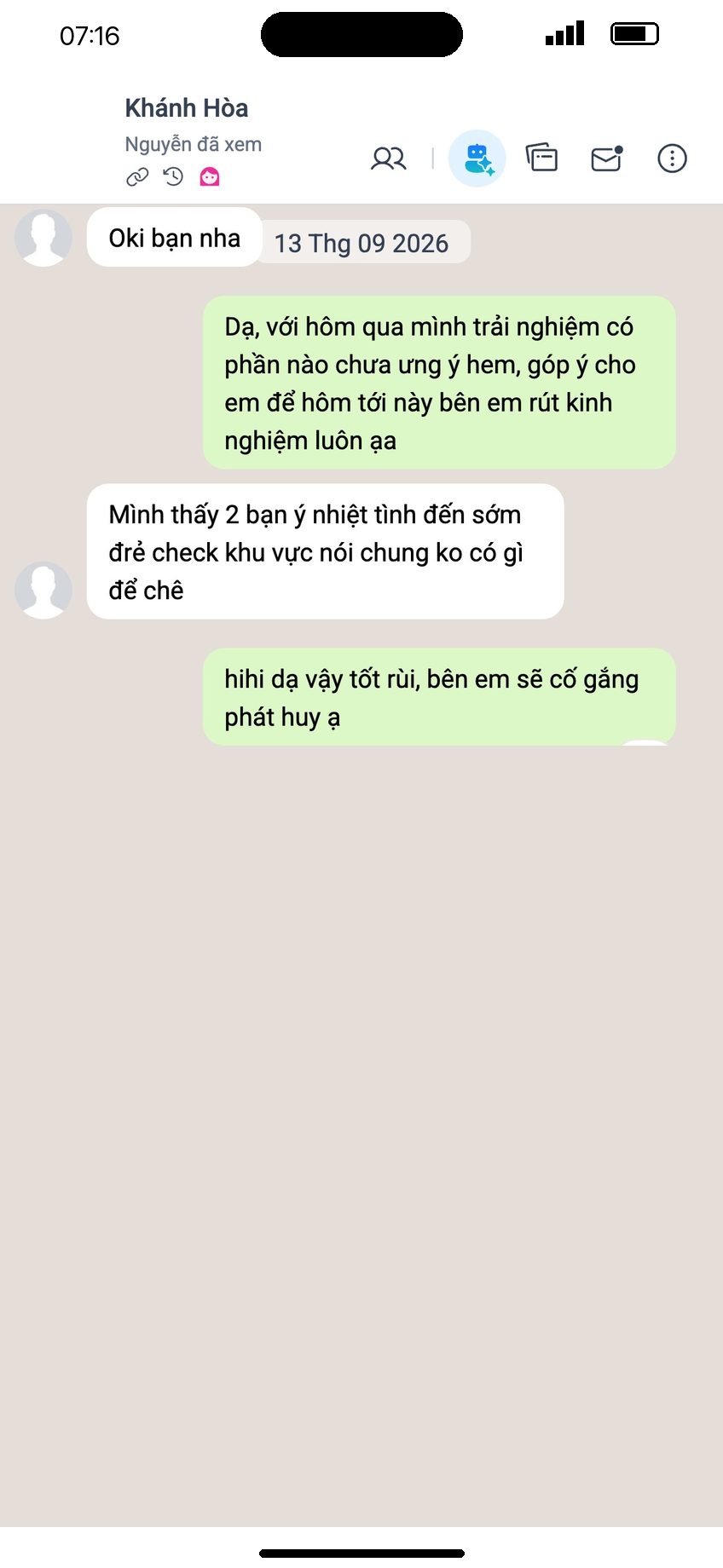 Tin nhắn khách Khánh Hòa